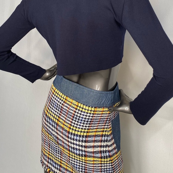 EBBY and I MULTICOLOR SNAP TWEED SKIRT - Picture 8 of 12